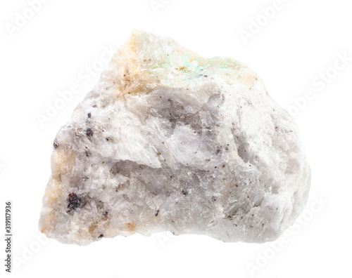 piece of rough Baryte ore isolated on white