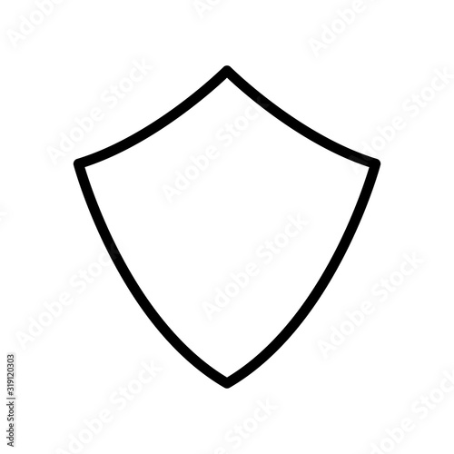 Shield icon. Isolated vector illustration.
