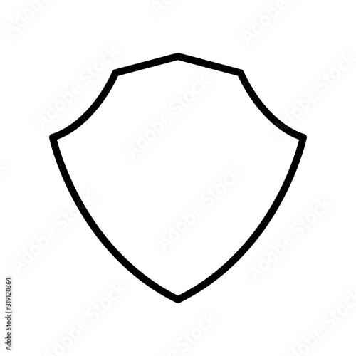Shield icon. Isolated vector illustration.