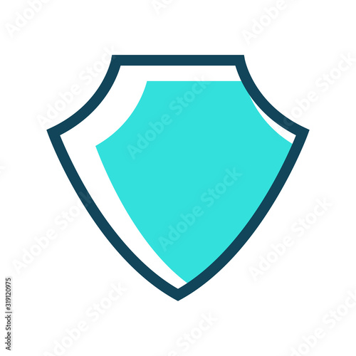 Shield icon. Isolated vector illustration.