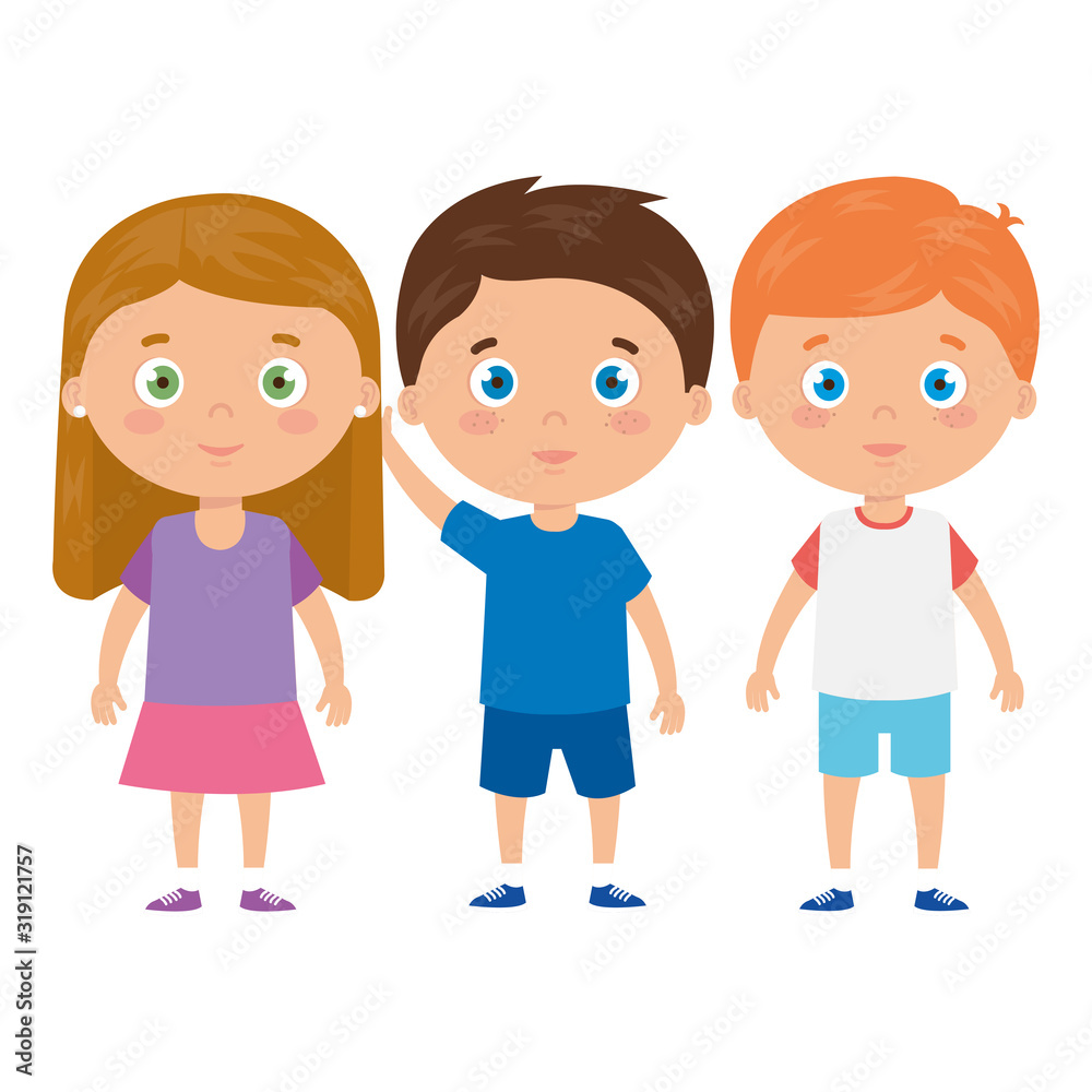 cute little children avatar character vector illustration design cute little children avatar character vector illustration design