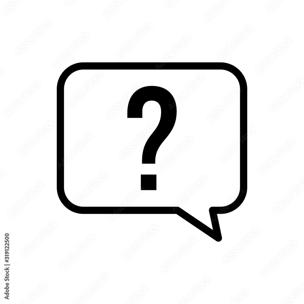 Question Mark in Bubble Icon Vector Question Mark in Bubble Icon Vector