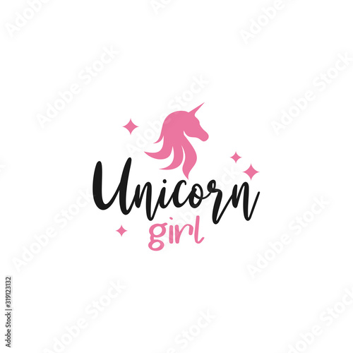 Unicorn quote lettering typography