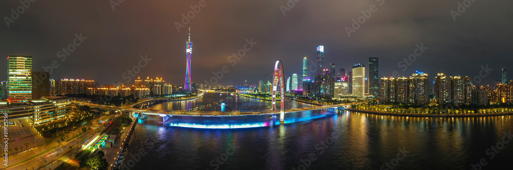 Fototapeta premium Aerial photo of Zhujiang New Town, Guangzhou, China