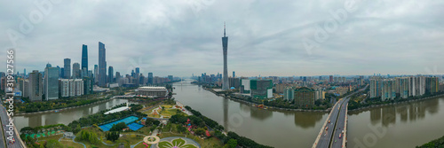 Aerial photo of Zhujiang New Town, Guangzhou, China