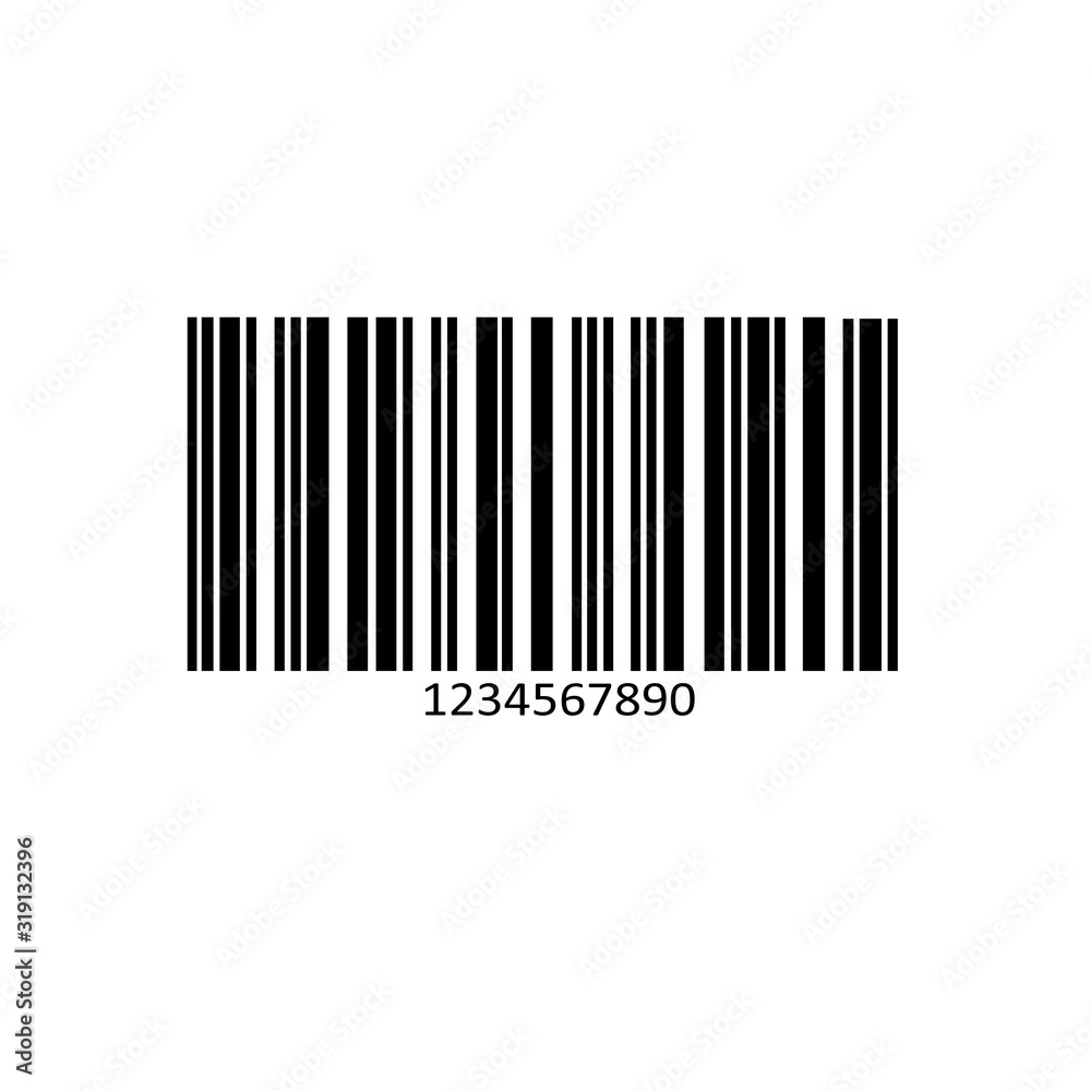  Barcode product distribution icon. Vector illustration. Business concept barcode pictogram.