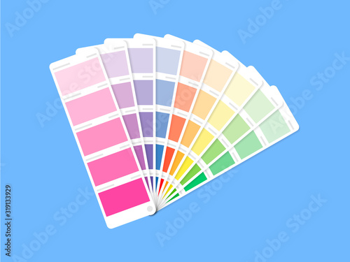 Color palette guide on grey background