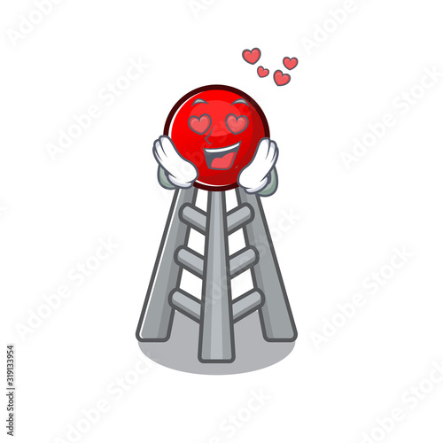 falling in love cute radio tower cartoon character design