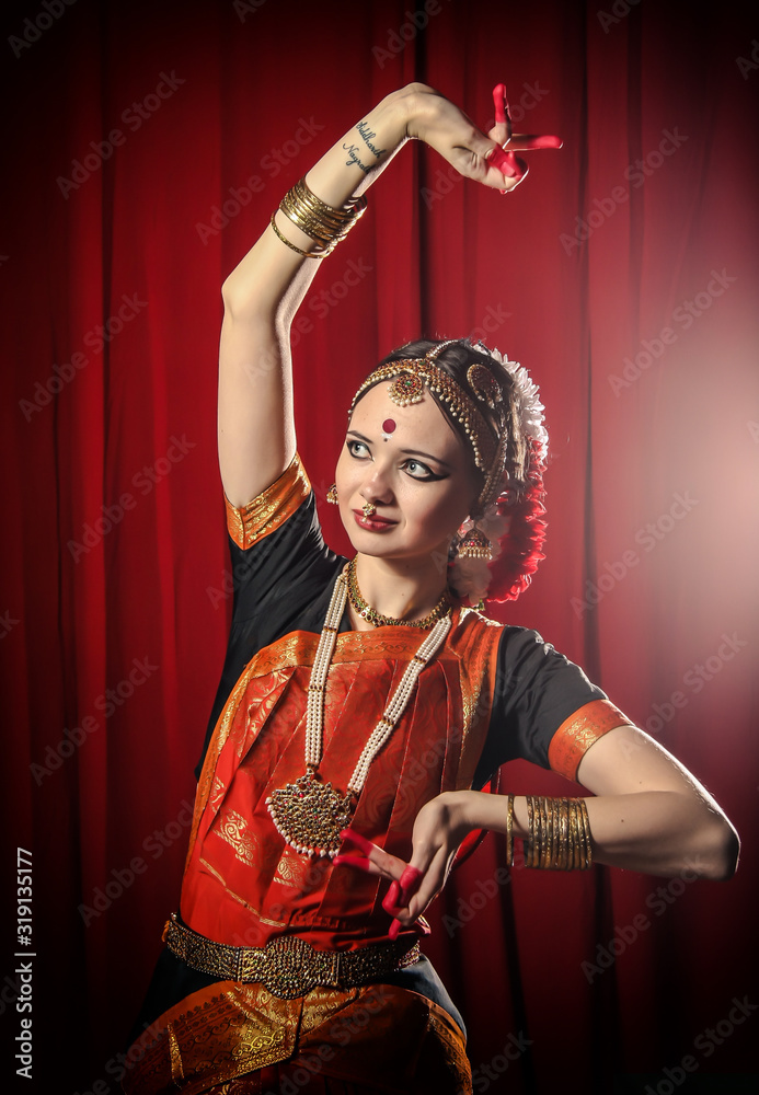 Woman Posing in Red, Traditional Clothing · Free Stock Photo