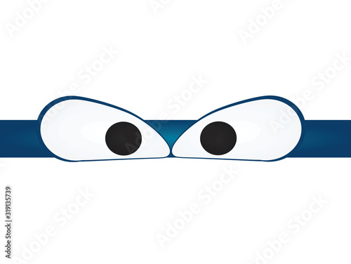 Funny blue eye mask. vector illustration