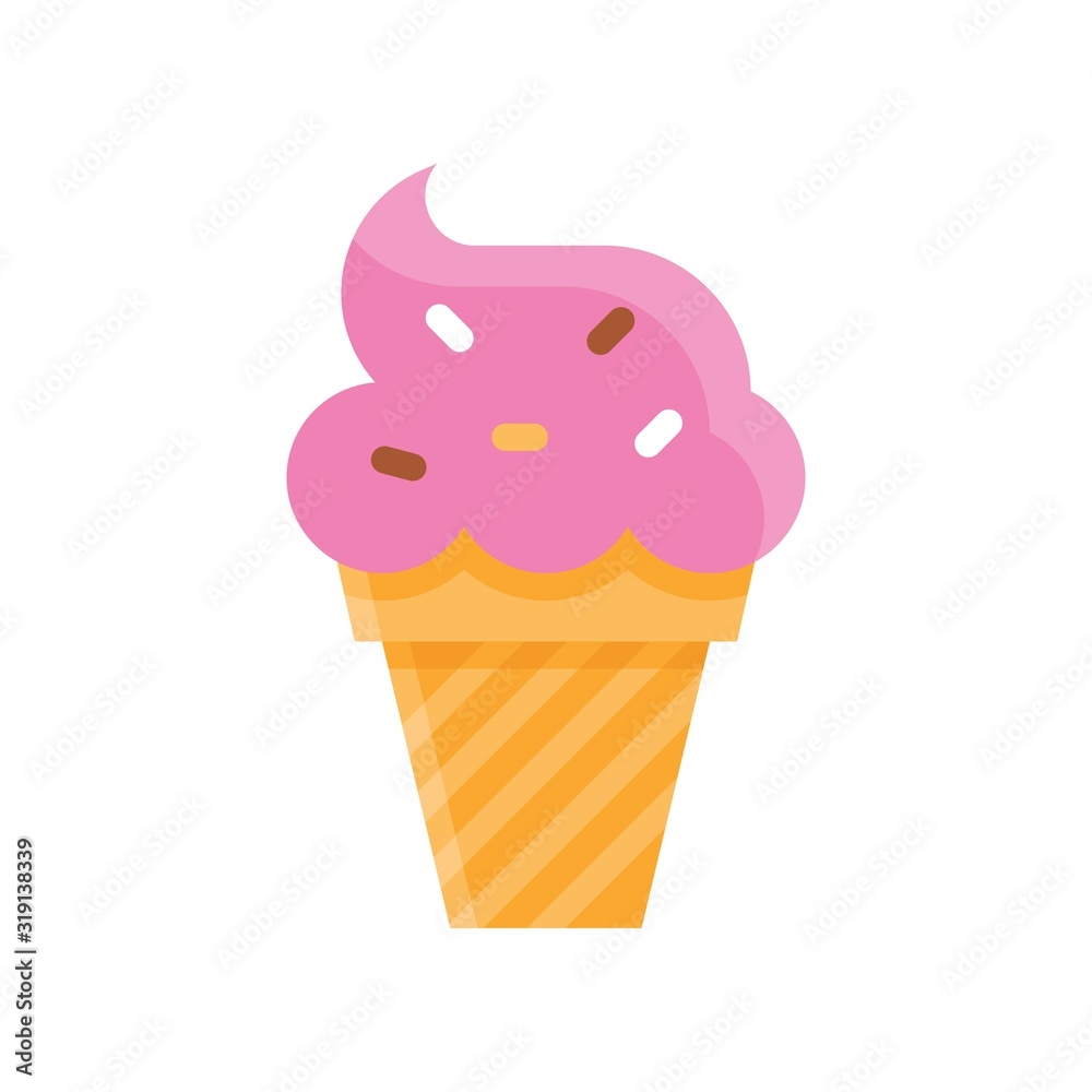 cone ice cream related sweets and candy vector in flat design cone ice cream related sweets and candy vector in flat design