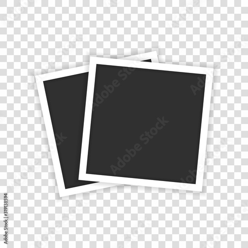 Two black realistic photos are shown in a transparent background.