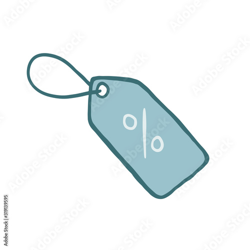 Label. Vector doodle style doodle. Price tag. Color illustration by hand. Vector icons in line art style.