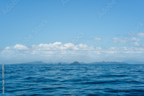 Beautiful shades of blue on the sea © ancamilushev