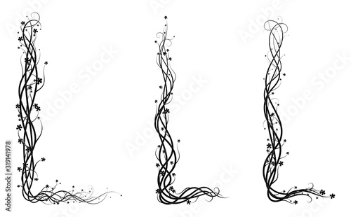 set of patterns from ivy. weaving plants new