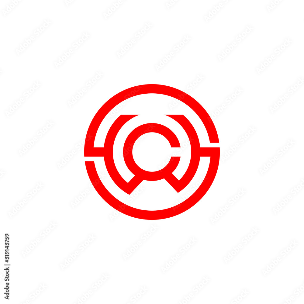 letter s w c symbol circle geometric line logo vector letter s w c symbol circle geometric line logo vector