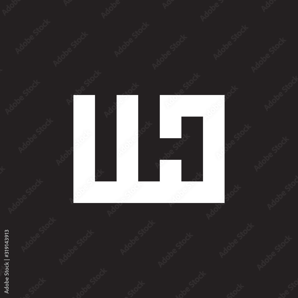 letter ih symbol geometric square line negative space design logo vector letter ih symbol geometric square line negative space design logo vector