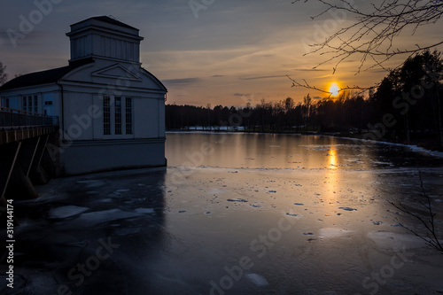 Evening sun on lake ice, Vaajakoski, Jyväskylä