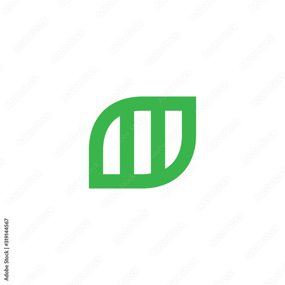 letter m symbol green nature geometric design logo vector letter m symbol green nature geometric design logo vector