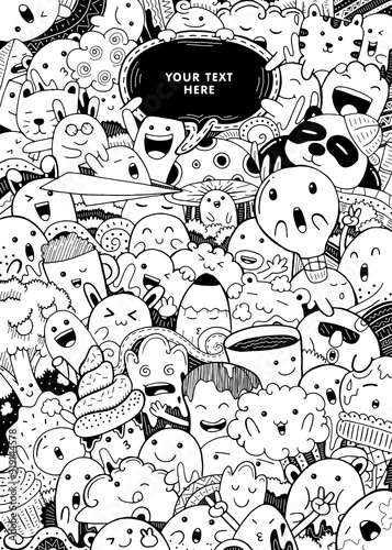 Illustration of cute character with cartoon style.