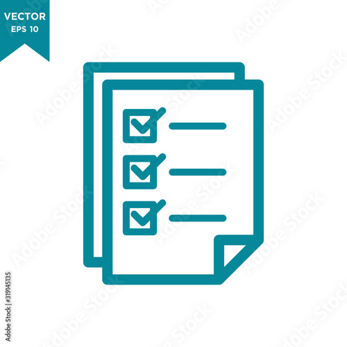 checklist icon in trendy flat design 