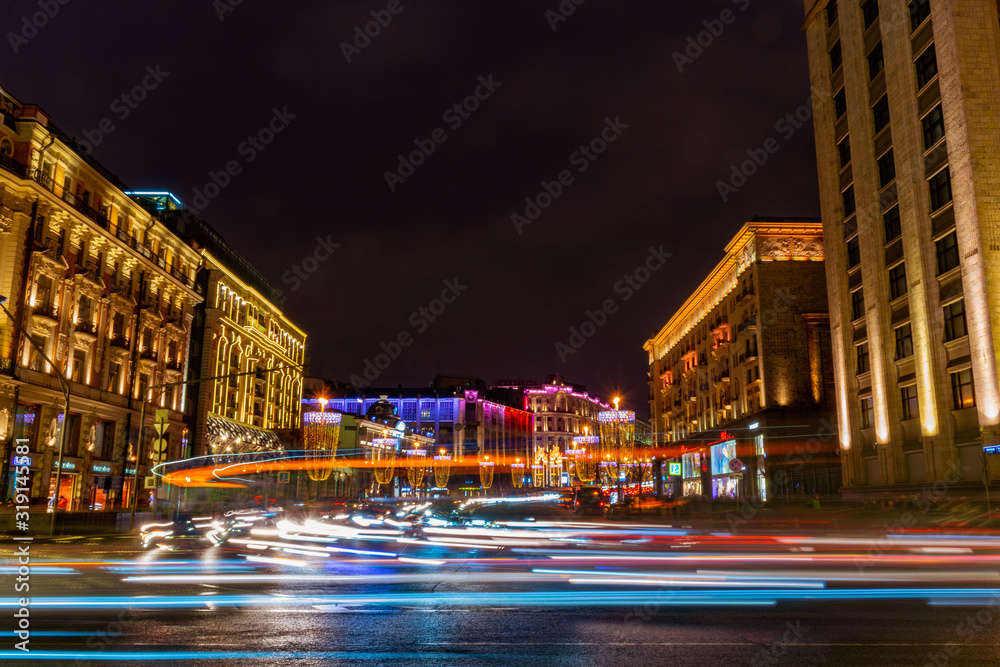 Fototapeta premium Moscow at night