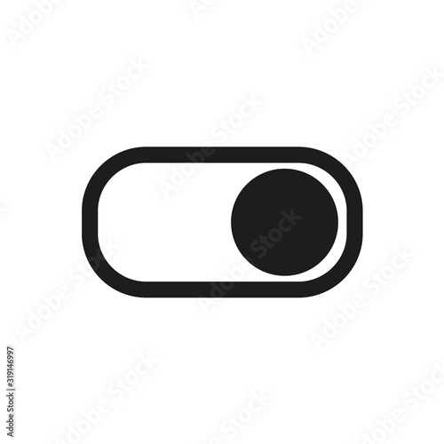 Vector flat icon turn on off on black and white background