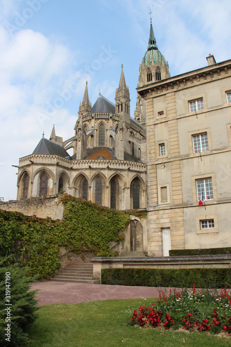 gothic notre-dame cathedral in bayeux in normandy (france) 