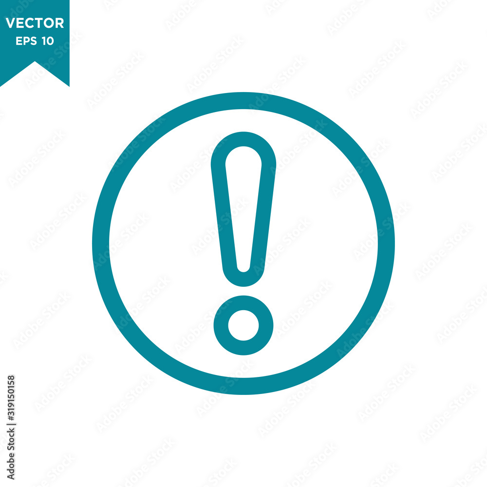 information icon in trendy flat style, exclamation icon