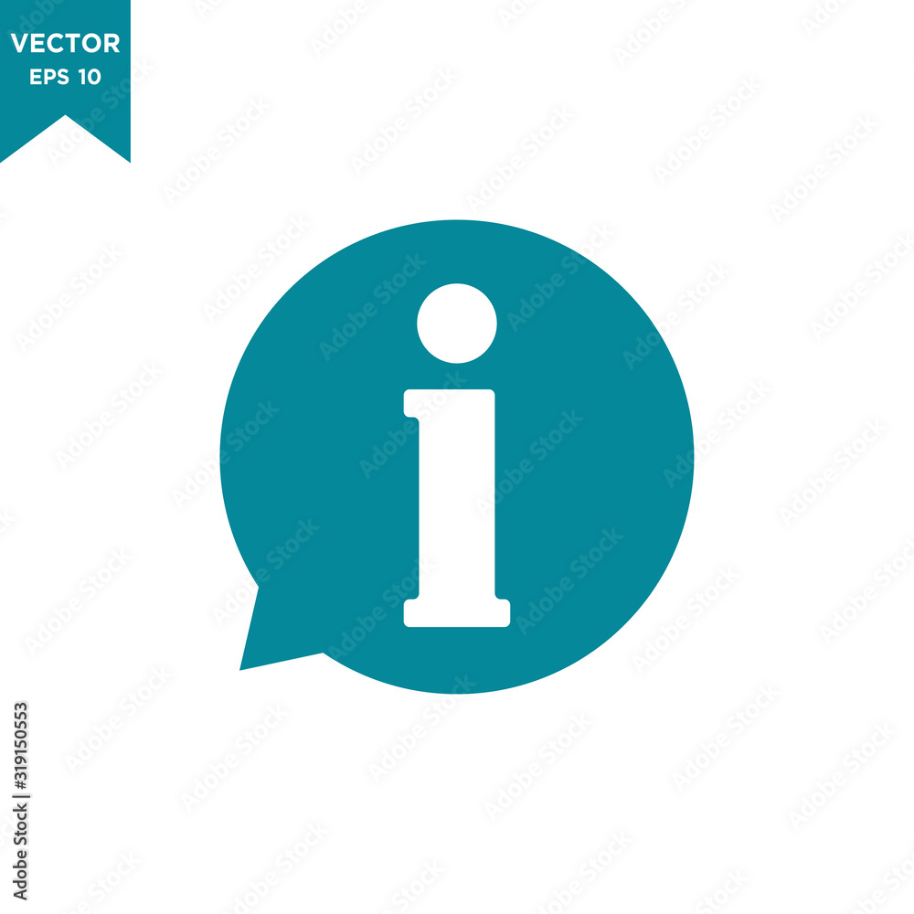 information icon in trendy flat style, exclamation icon information icon in trendy flat style, exclamation icon