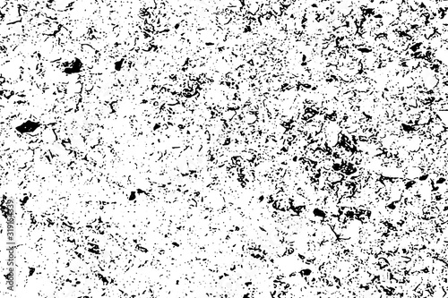 Abstract asphalt texture. Black and white stencil
