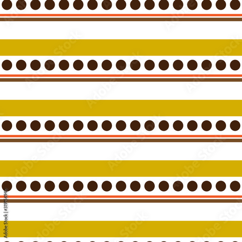 Abstract seamless pattern.Horizontal striped with circle.Can be used for wallpaper,fabric, web page background, surface textures.