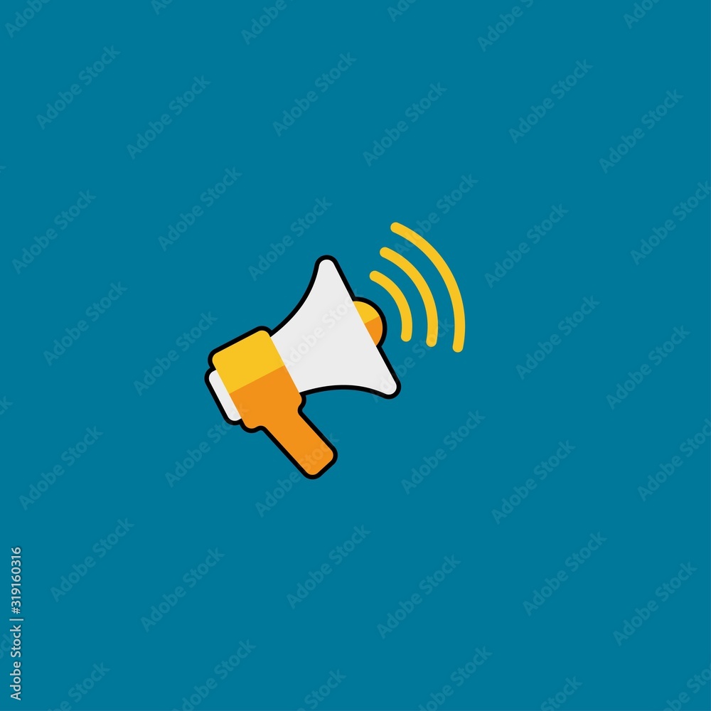 design Flat Megaphone Icon Stock Vector design Flat Megaphone Icon Stock Vector