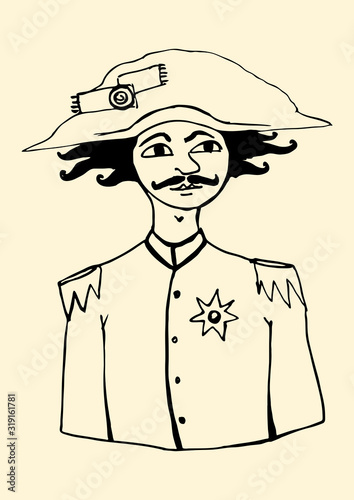 Emperor man vector illustration hand drawing