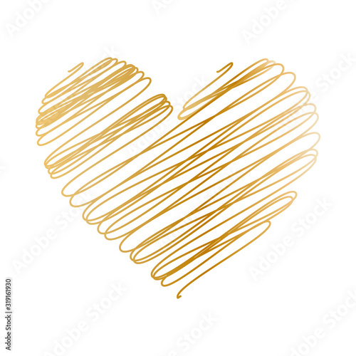 Heart Shape, Valentine's Day Template, Abstract Heart Shape