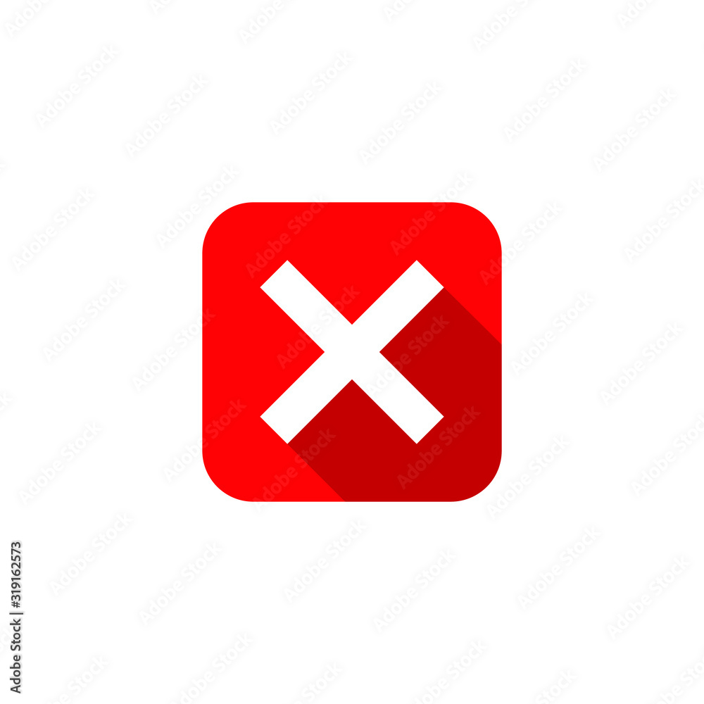 Obraz premium cancel icon in flat style. vector illustration
