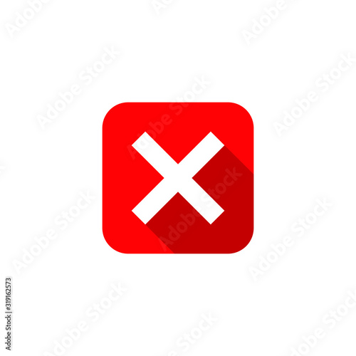 cancel icon in flat style. vector illustration