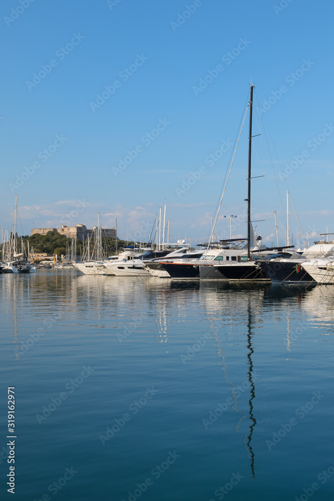 Luxury yacht in harbour