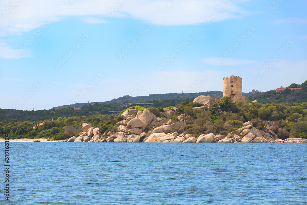 Coast Corsica with Genoese tower