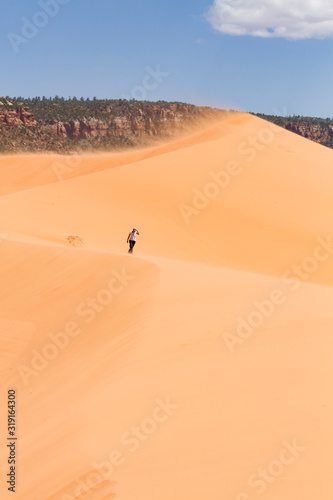 Woman in Coral Pink Sand Dunes  Utah