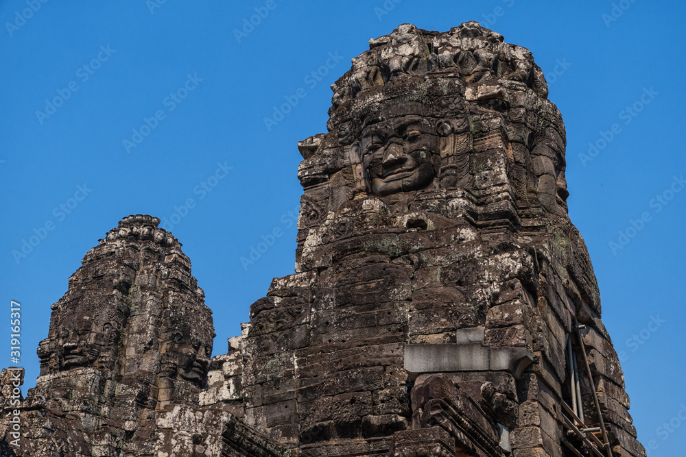Die Tempelanlage Bayon in Kambodscha mit ihren Gesichtertürmen