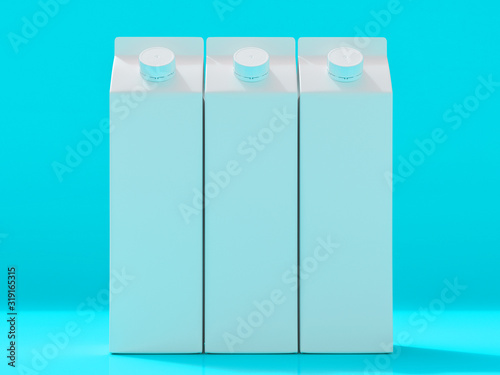 3D mockup of a packaging packaging template.