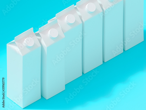 3D mockup of a packaging packaging template.
