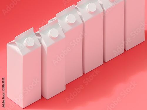 3D mockup of a packaging packaging template.
