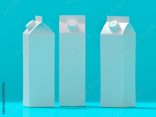 3D mockup of a packaging packaging template.