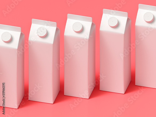 3D mockup of a packaging packaging template.