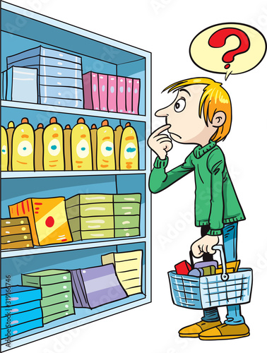 A man shopping