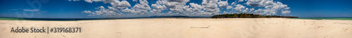 Panoramic photo of cuban beach 