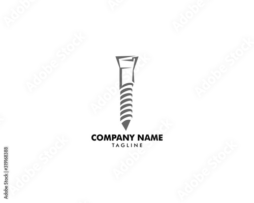 Screw icon vector logo template design element
