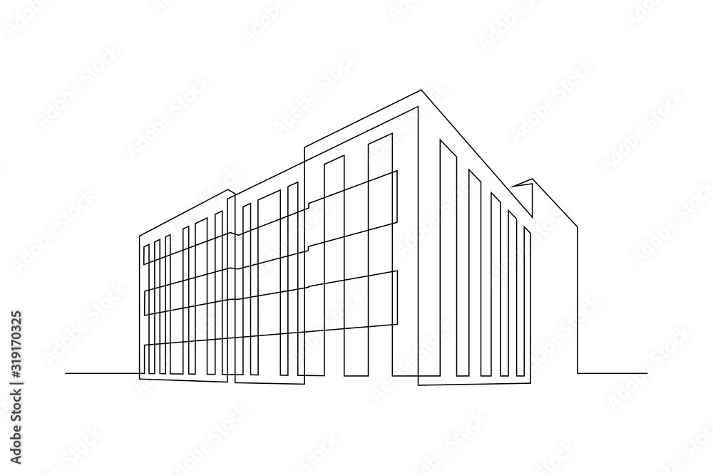 Multi storey apartment building, office center or industrial building